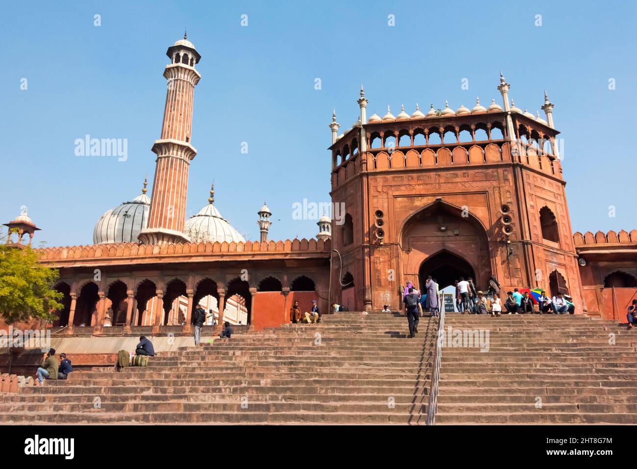 JAMA Masjid (mosquée du vendredi), Delhi, Inde Banque D'Images