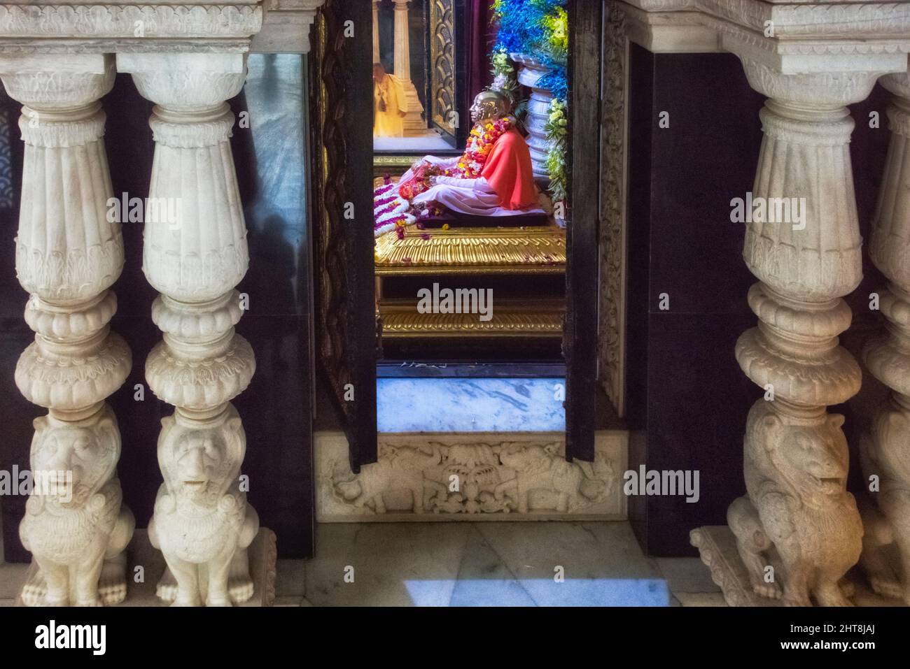 Temple ISKCON, Vrindavan, district de Mathura, Uttar Pradesh, Inde Banque D'Images