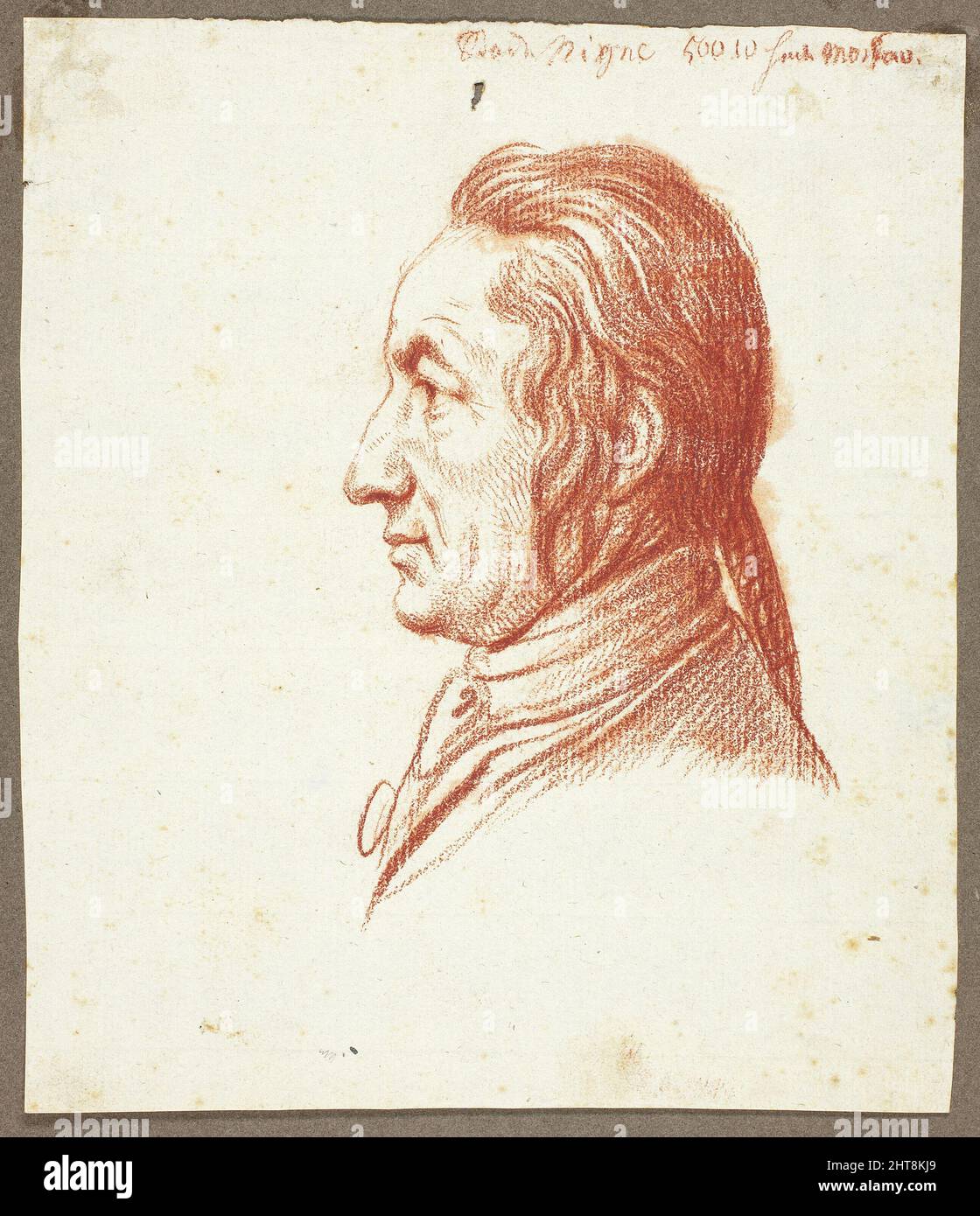 Portrait de la tête d'un homme en profil, n.d. Banque D'Images