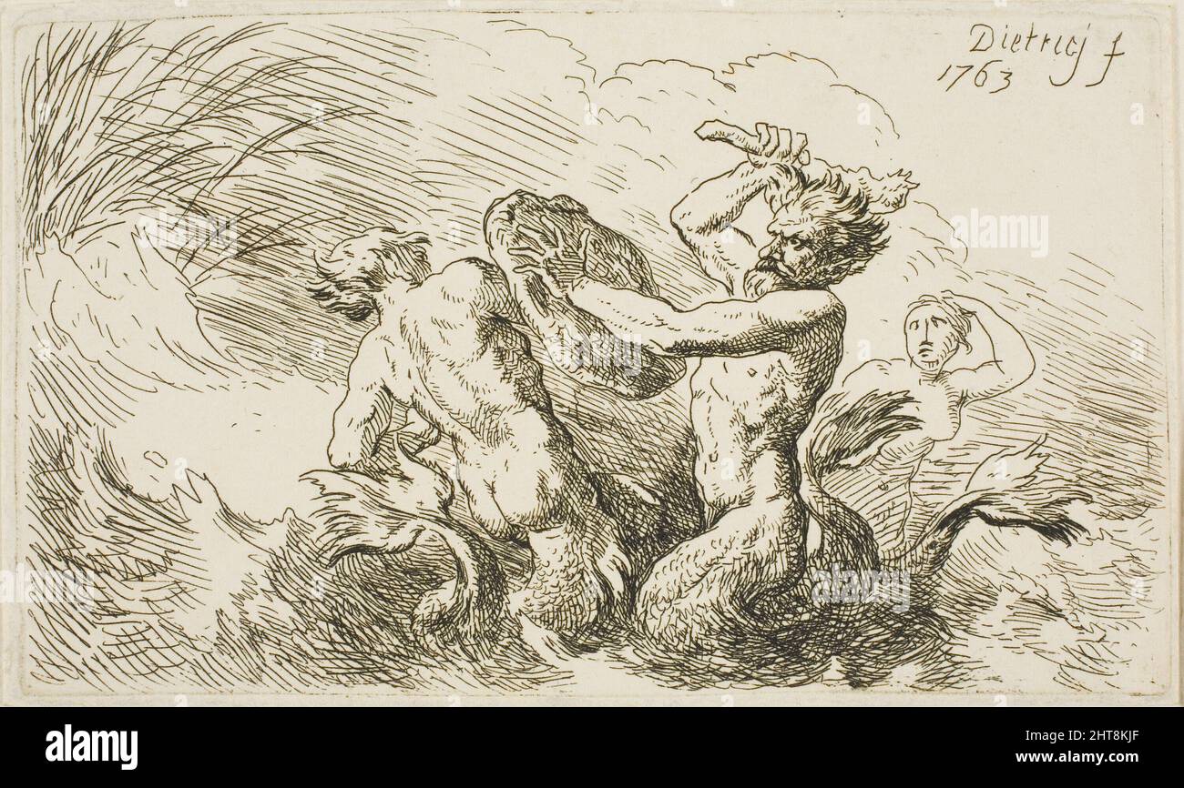 Bataille des Tritons, 1763. Banque D'Images