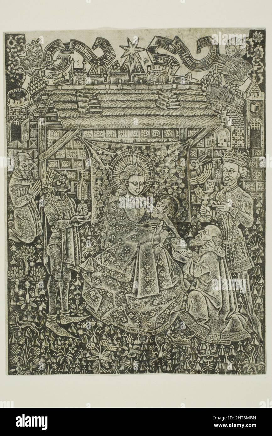 Adoration des Magi, 1425-50. Banque D'Images