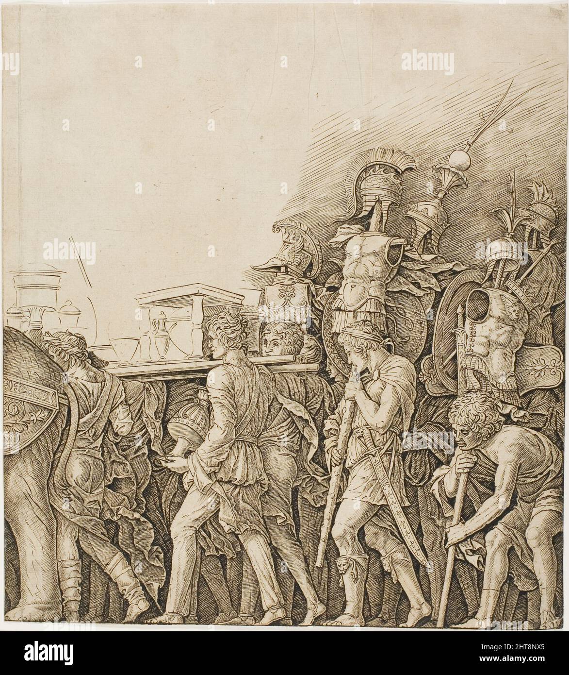 Triomphe de César : soldats portant des trophées, c.1495. Banque D'Images