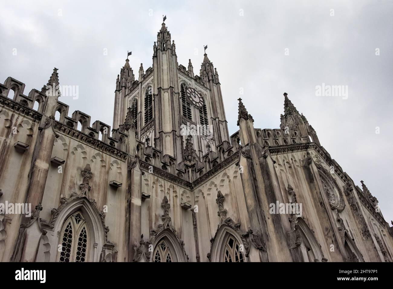 Cathédrale Saint-Paul, Kolkata, Bengale-Occidental, Inde Banque D'Images