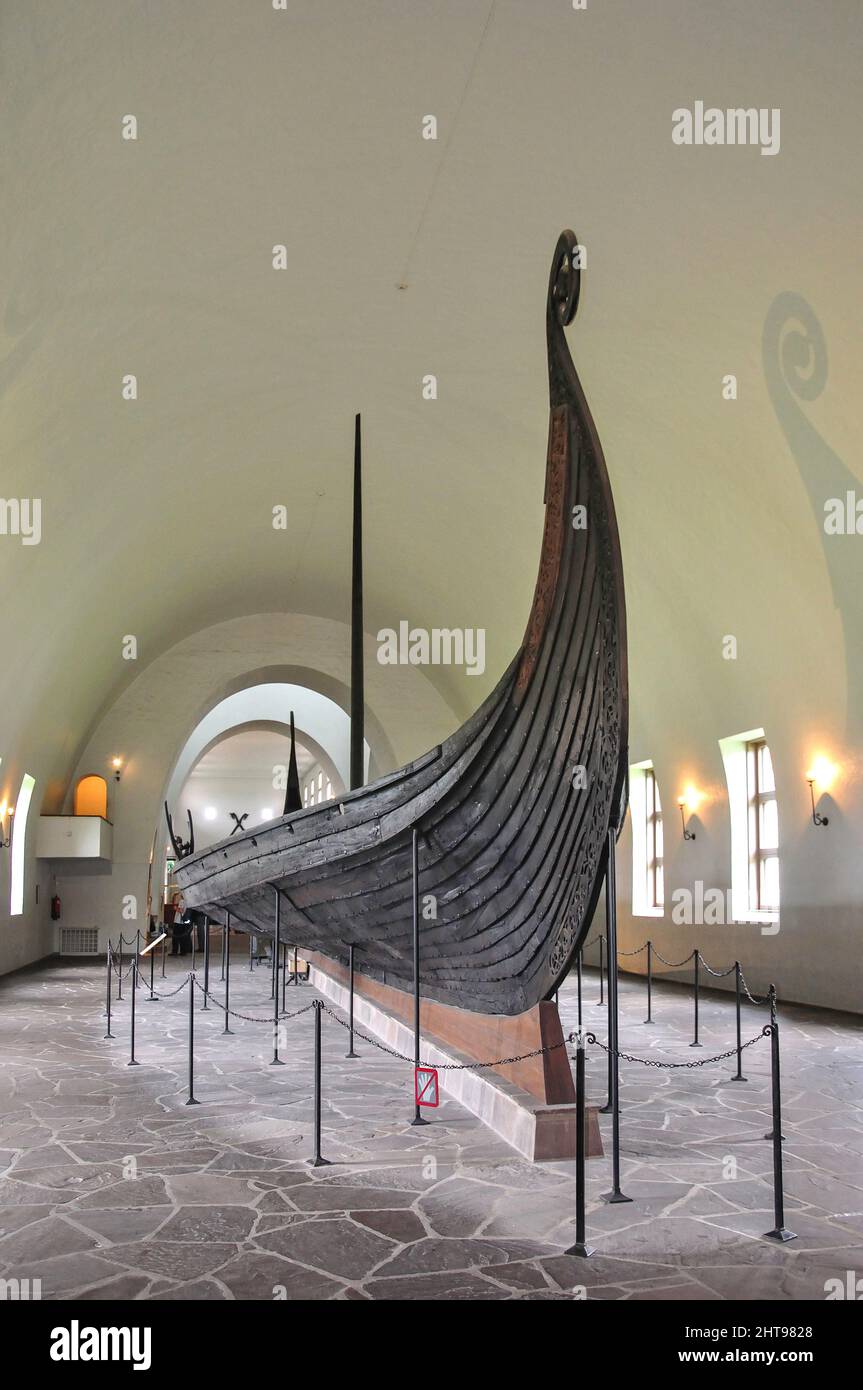 Le navire « Oseberg », le musée des navires vikings, Bygdøynesveien, la péninsule de Bygdøy, Oslo,Région d'Østlandet, Norvège Banque D'Images