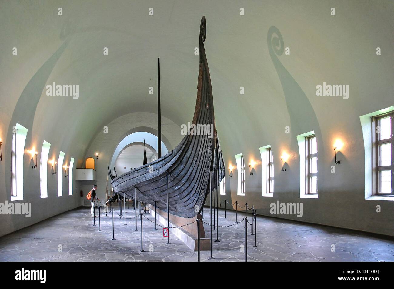 Le navire « Oseberg », le musée des navires vikings, Bygdøynesveien, la péninsule de Bygdøy, Oslo,Région d'Østlandet, Norvège Banque D'Images