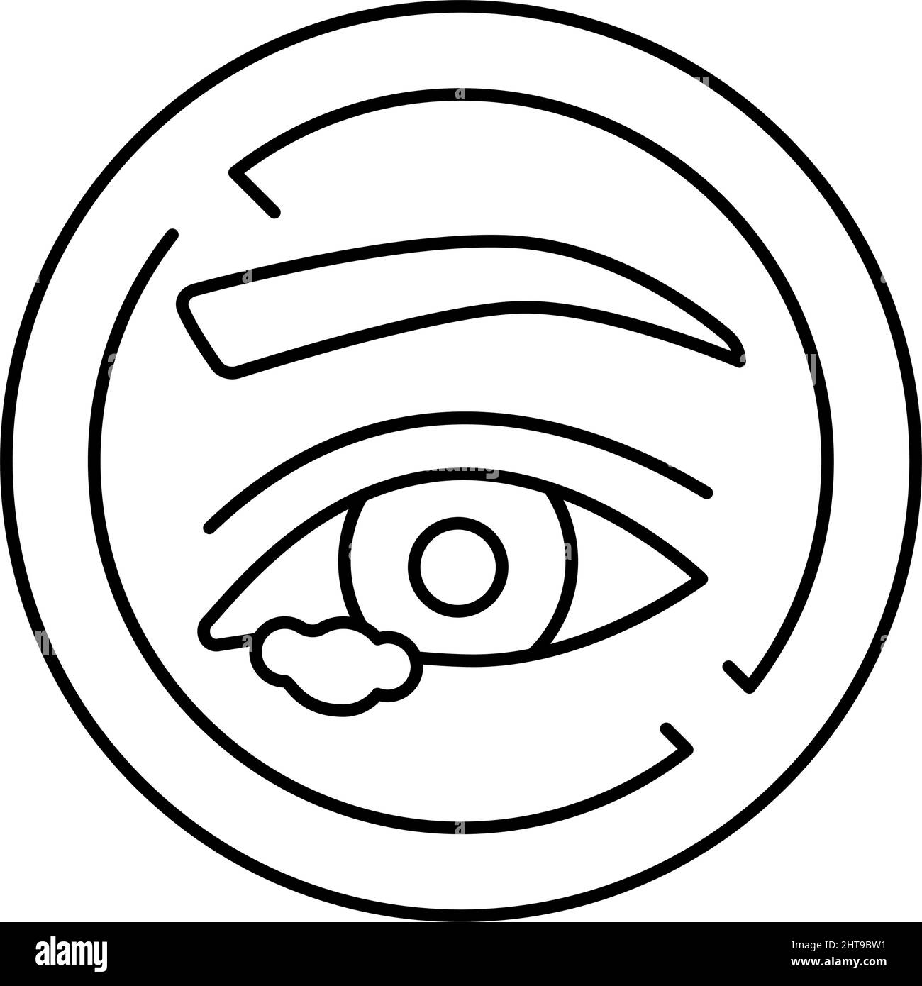 illustration du vecteur de l'icône de la ligne de la maladie oculaire Illustration de Vecteur