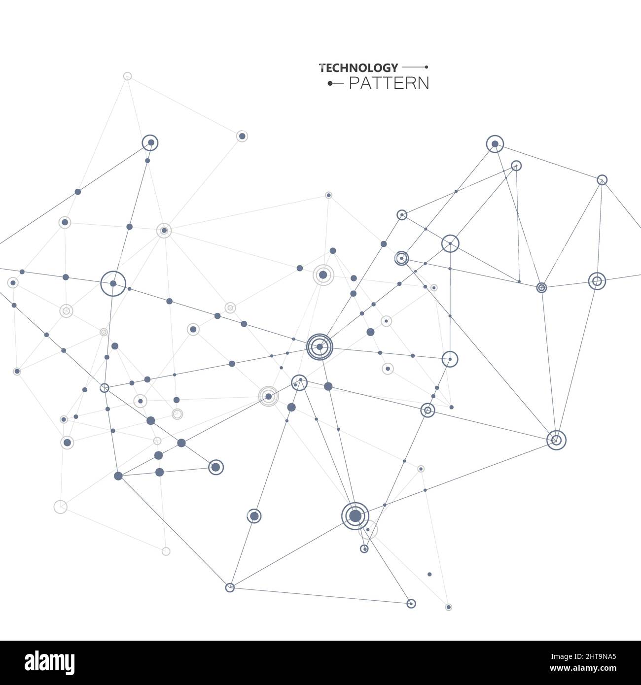 Motif abstrait avec lignes et points composés. Expérience de la science des vecteurs Illustration de Vecteur