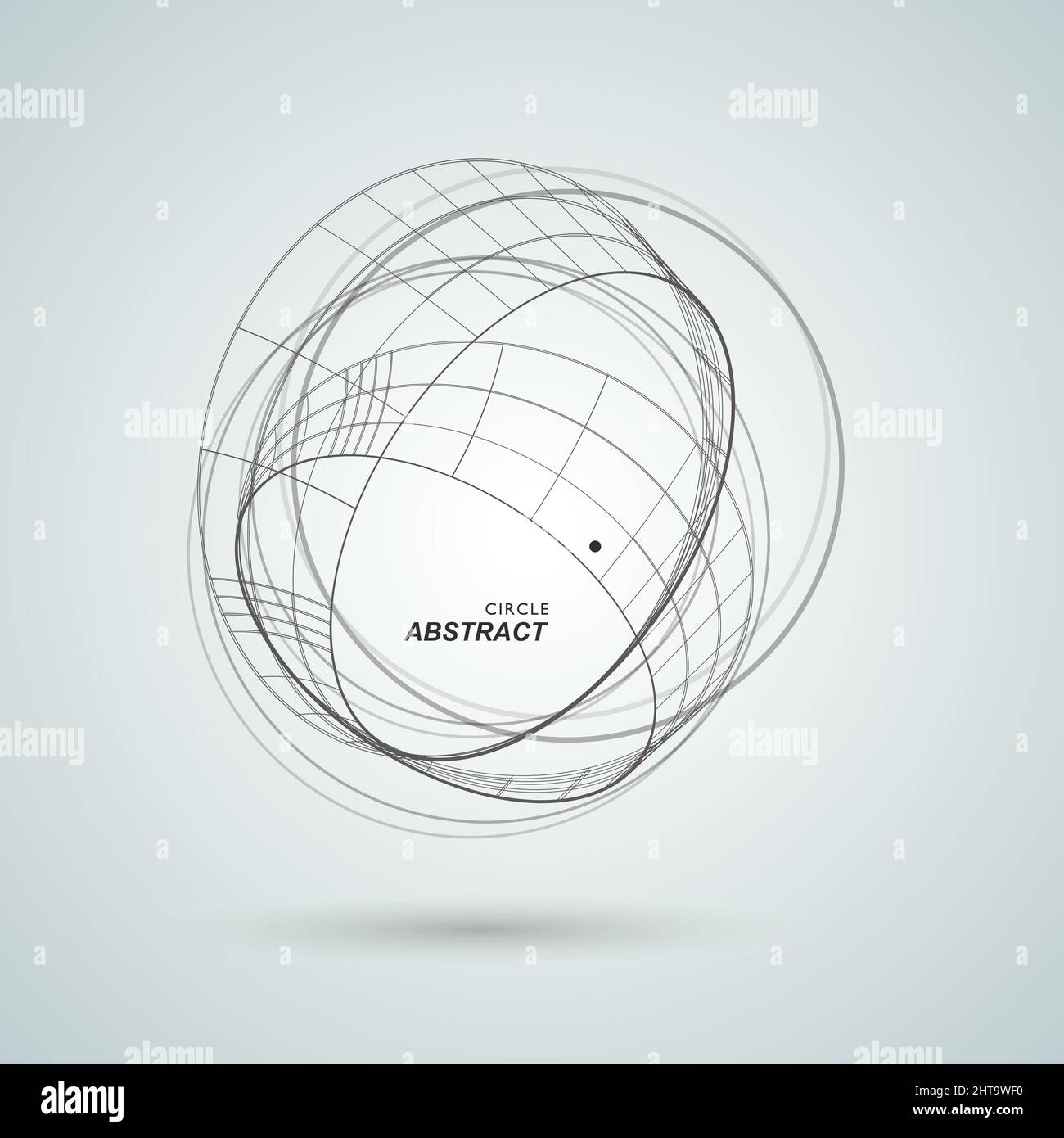 Arrière-plan abstrait de la conception de cercle de connexion. Formes abstraites créatives Illustration de Vecteur