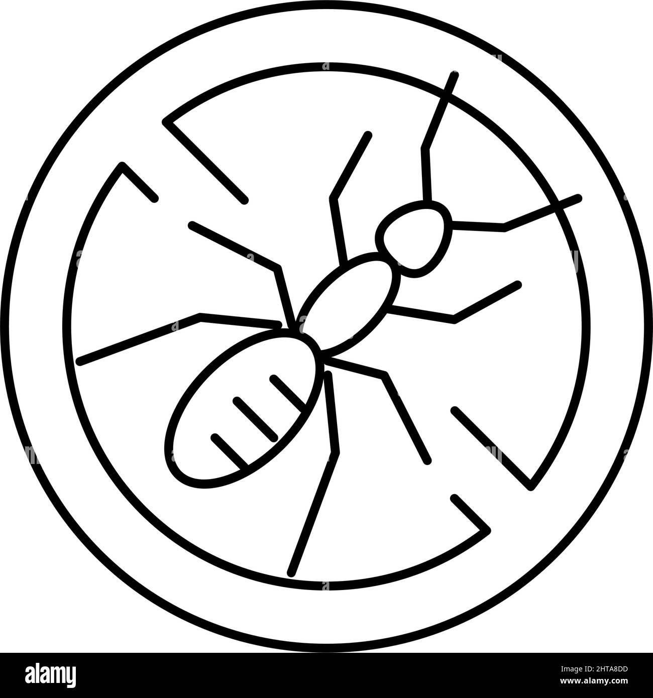 illustration vectorielle de l'icône de la ligne de traitement ant Illustration de Vecteur