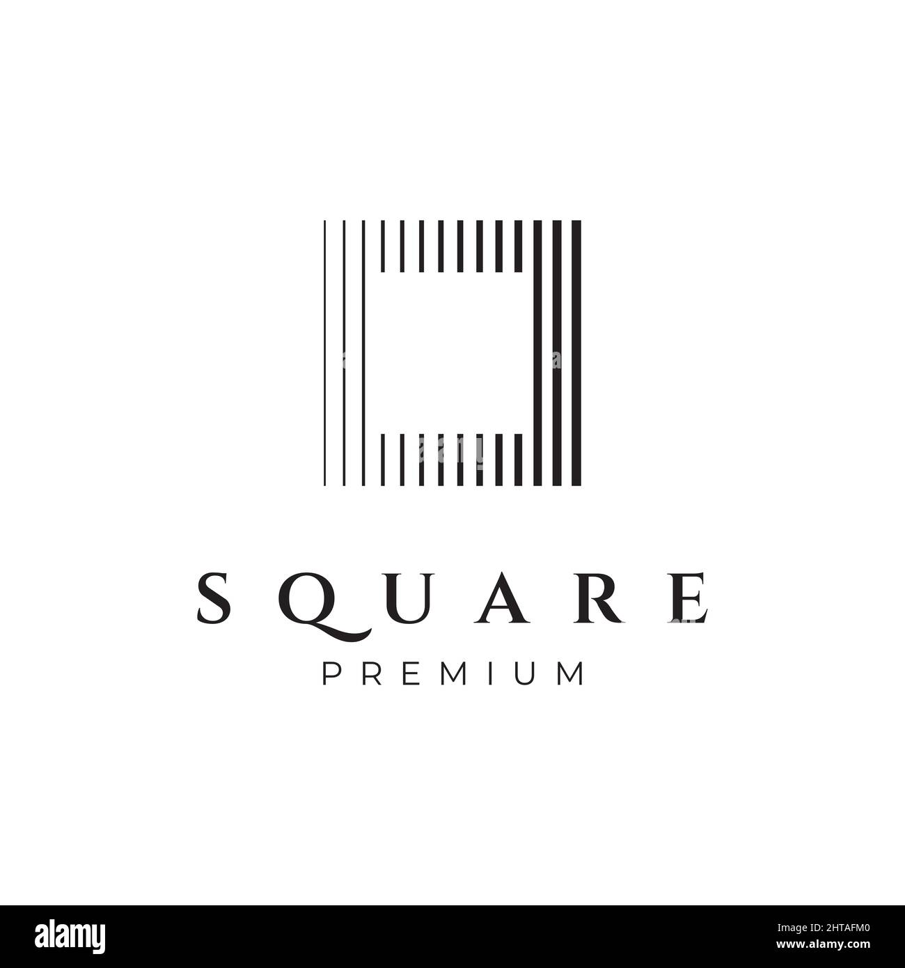 Modèle vectoriel d'inspiration avec logo carré Illustration de Vecteur