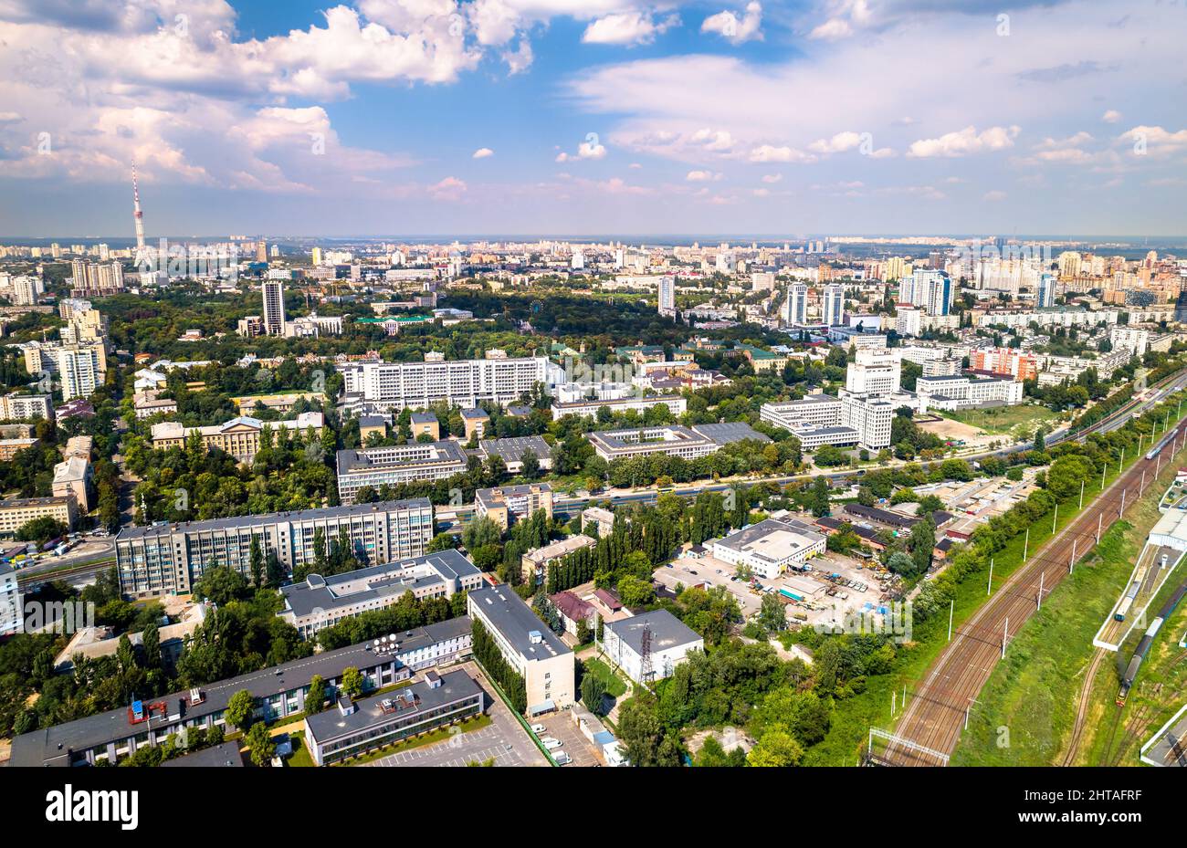 Panorama aérien de Kiev, Ukraine Banque D'Images