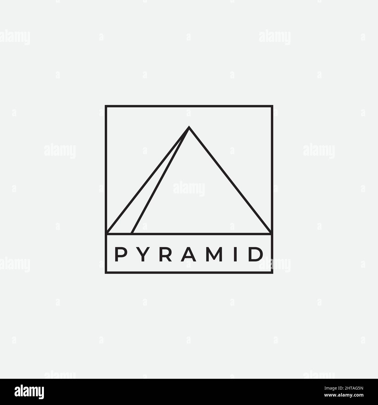 Modèle vectoriel d'illustration de symbole de logo pyramide Illustration de Vecteur