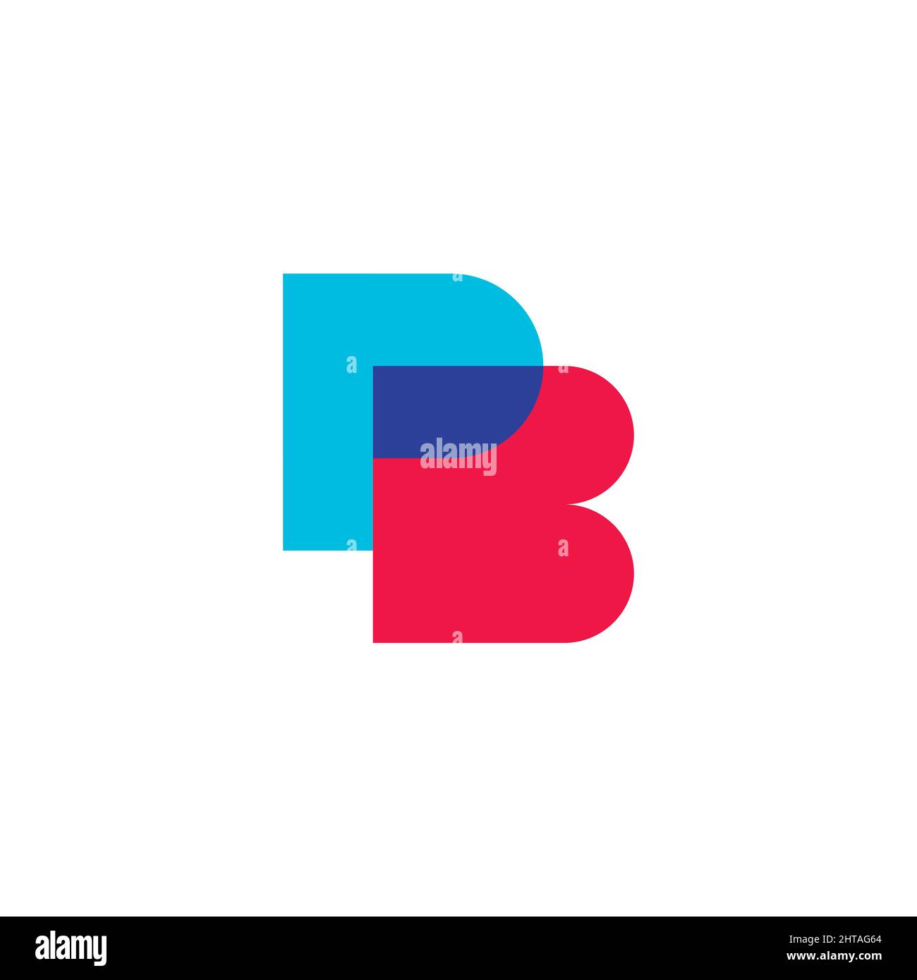 Modèle vectoriel d'inspiration avec logo PB Illustration de Vecteur