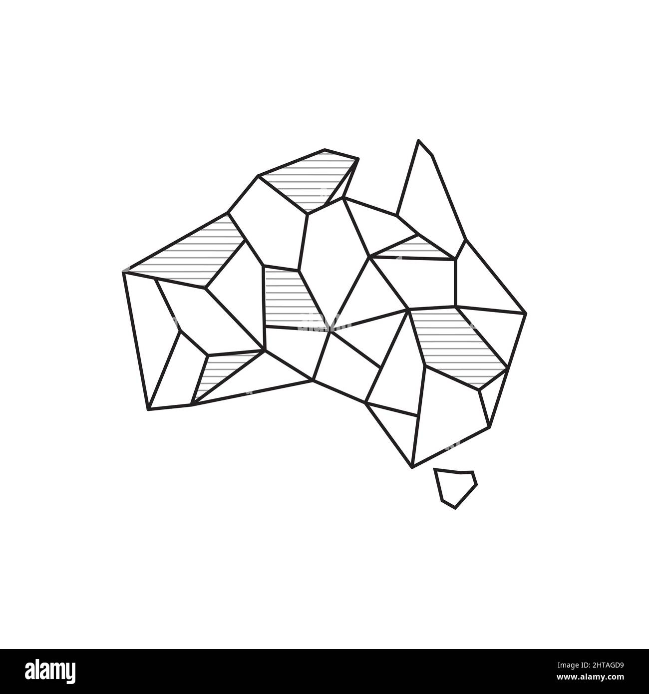 Modèle de vecteur d'illustration de la conception du logo en pierre de l'Australie Illustration de Vecteur