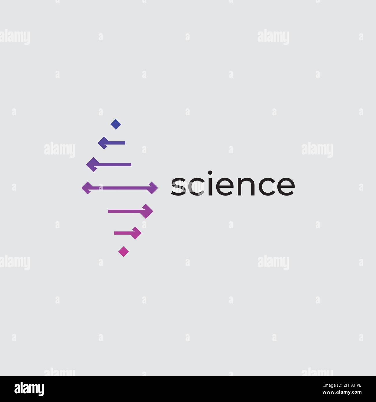 Modèle vectoriel d'inspiration pour la conception du logo Science Illustration de Vecteur