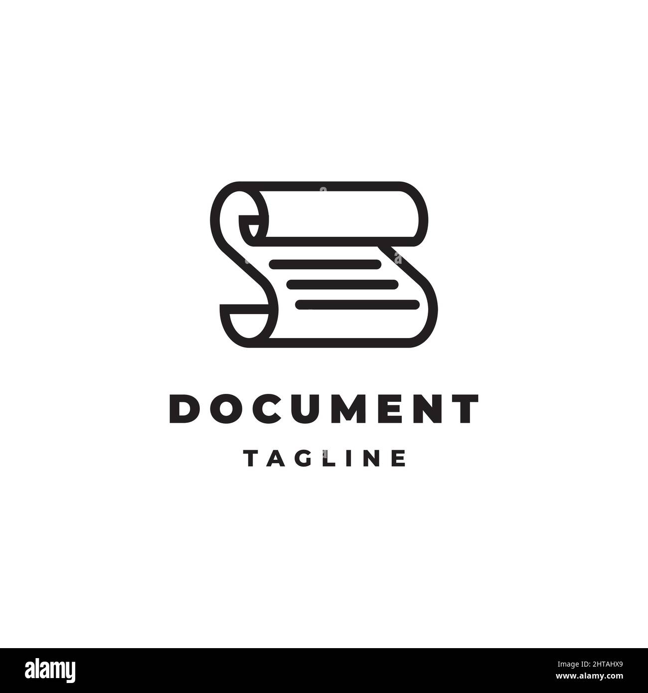 Logo de symbole de document inspiré avec la forme lettre S. Illustration de Vecteur