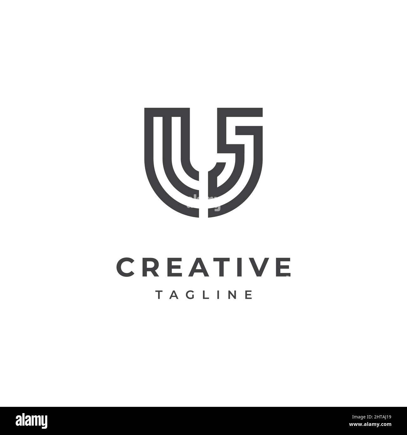 Lettres initiales modèle vectoriel d'inspiration pour le logo MS Illustration de Vecteur