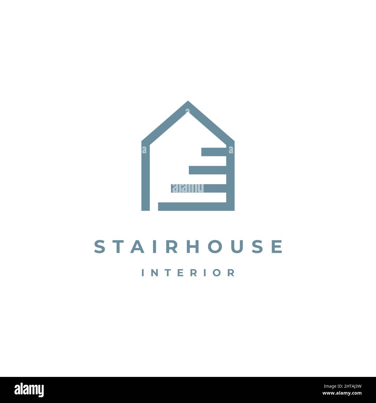 Modèle vectoriel d'inspiration pour le logo intérieur à l'étage Illustration de Vecteur