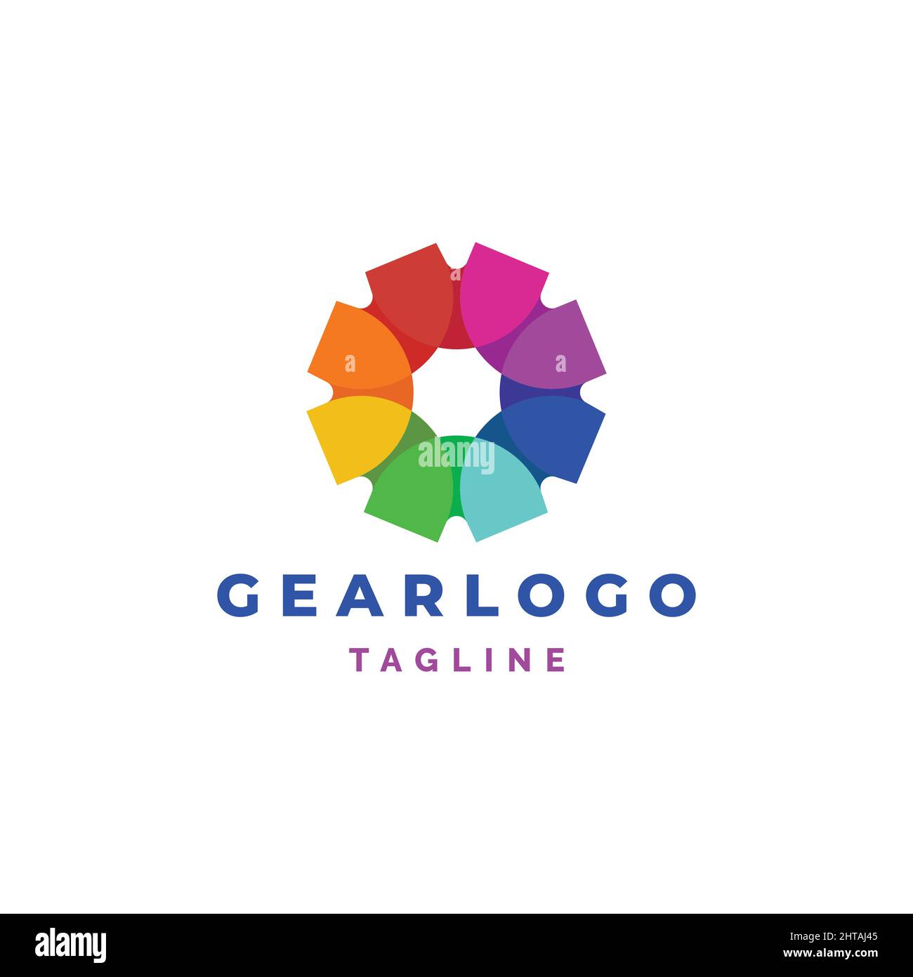 Modèle vectoriel d'illustration du logo Gear Illustration de Vecteur