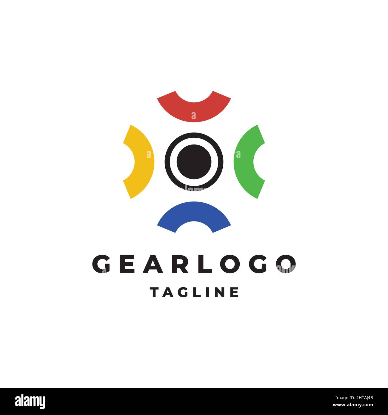 Modèle vectoriel d'illustration du logo Gear Illustration de Vecteur