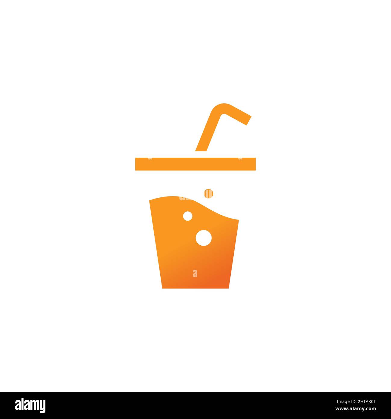 Modèle vectoriel de symbole de logo Fresh Drink. Icône de l'eau de la tasse Illustration de Vecteur