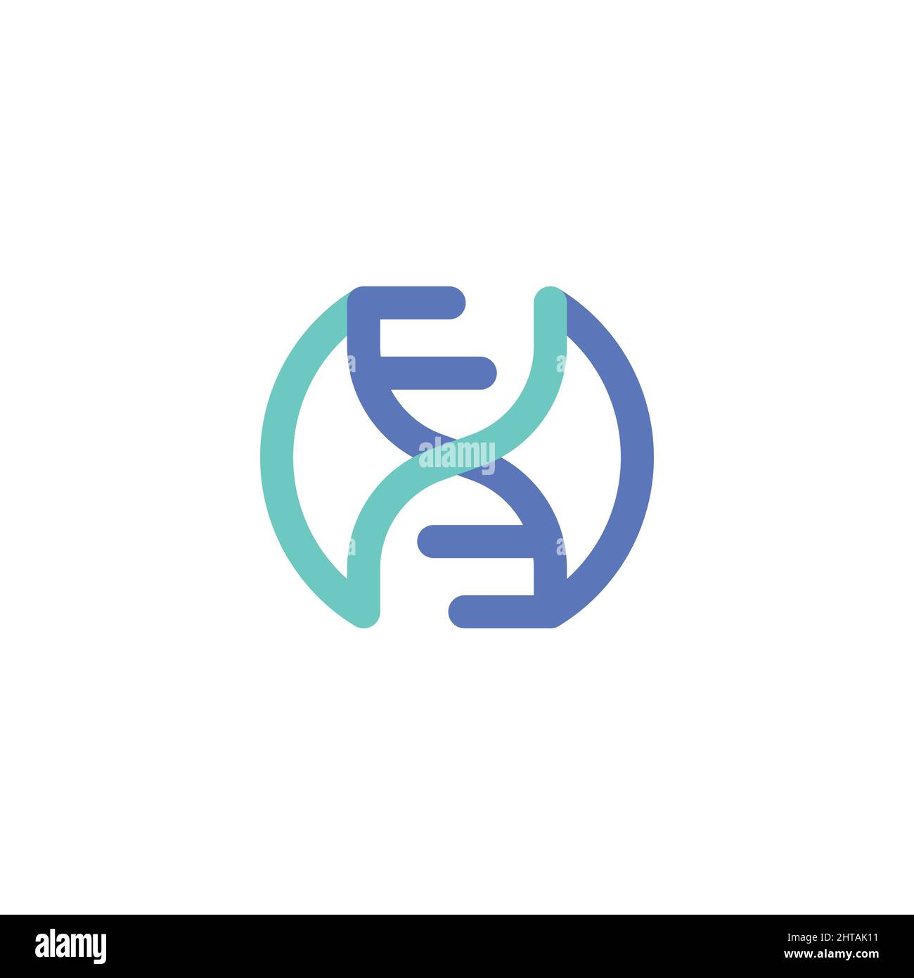 Modèle de vecteur de conception de logo DNA science. Icône Creative Helix Illustration de Vecteur