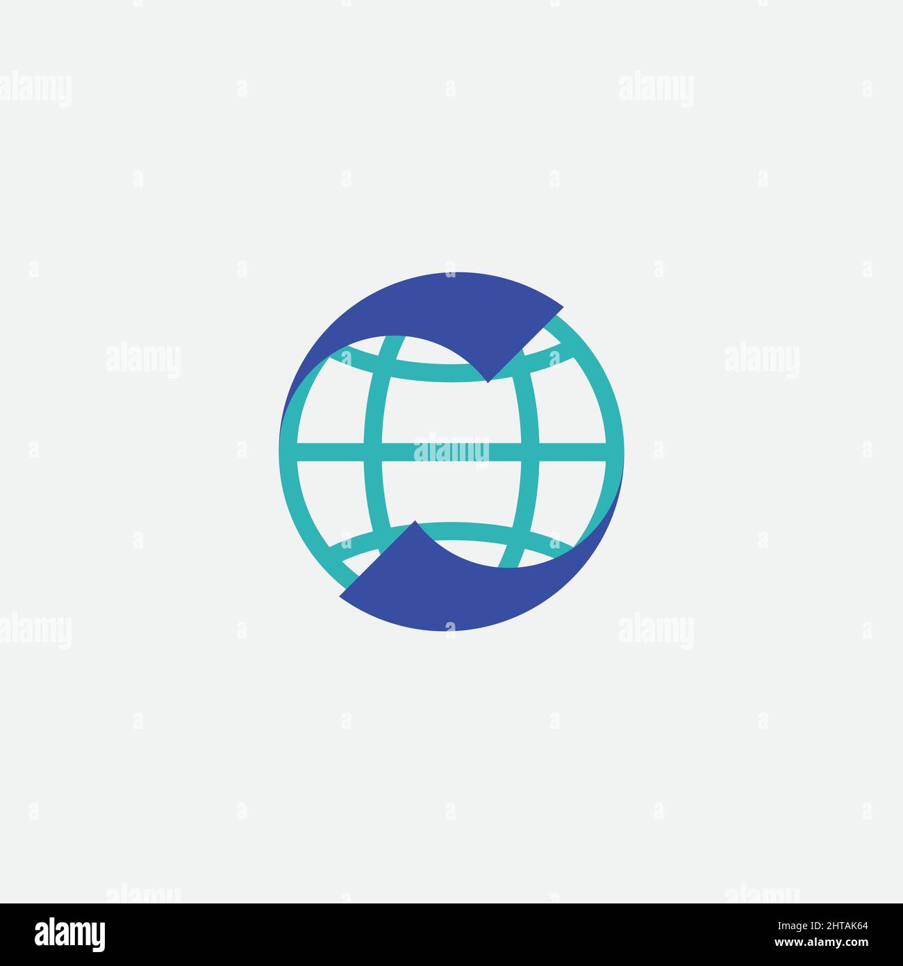 Modèle vectoriel d'illustration avec logo globe World. Icône de la terre créative Illustration de Vecteur