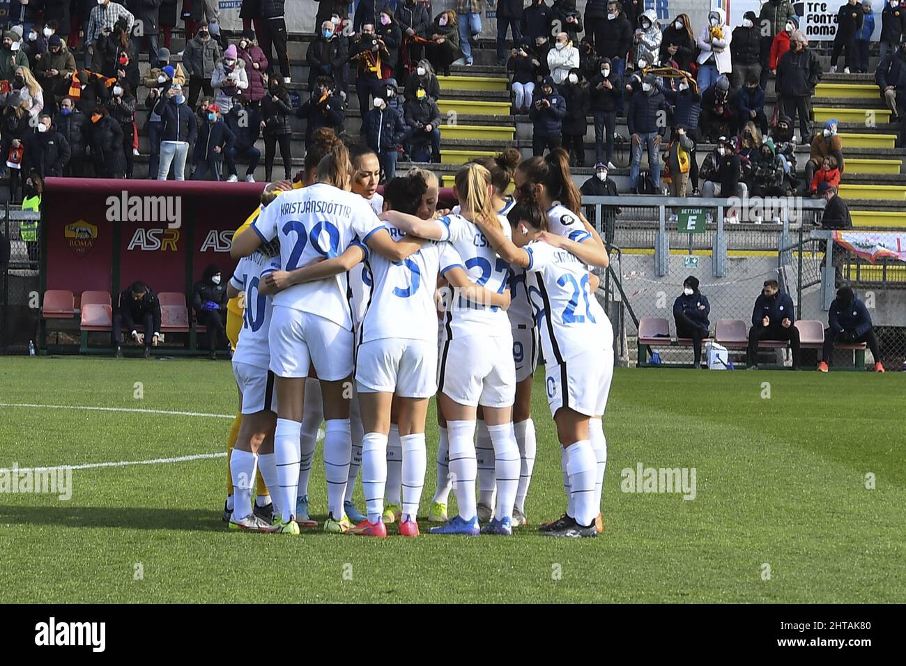 Inter équipe pendant la 15th journée du Championnat série A entre femmes A.S. Roma et Inter femmes au stadio Tre Fontane le 25th janvier 2022 à Rome, Italie. Banque D'Images