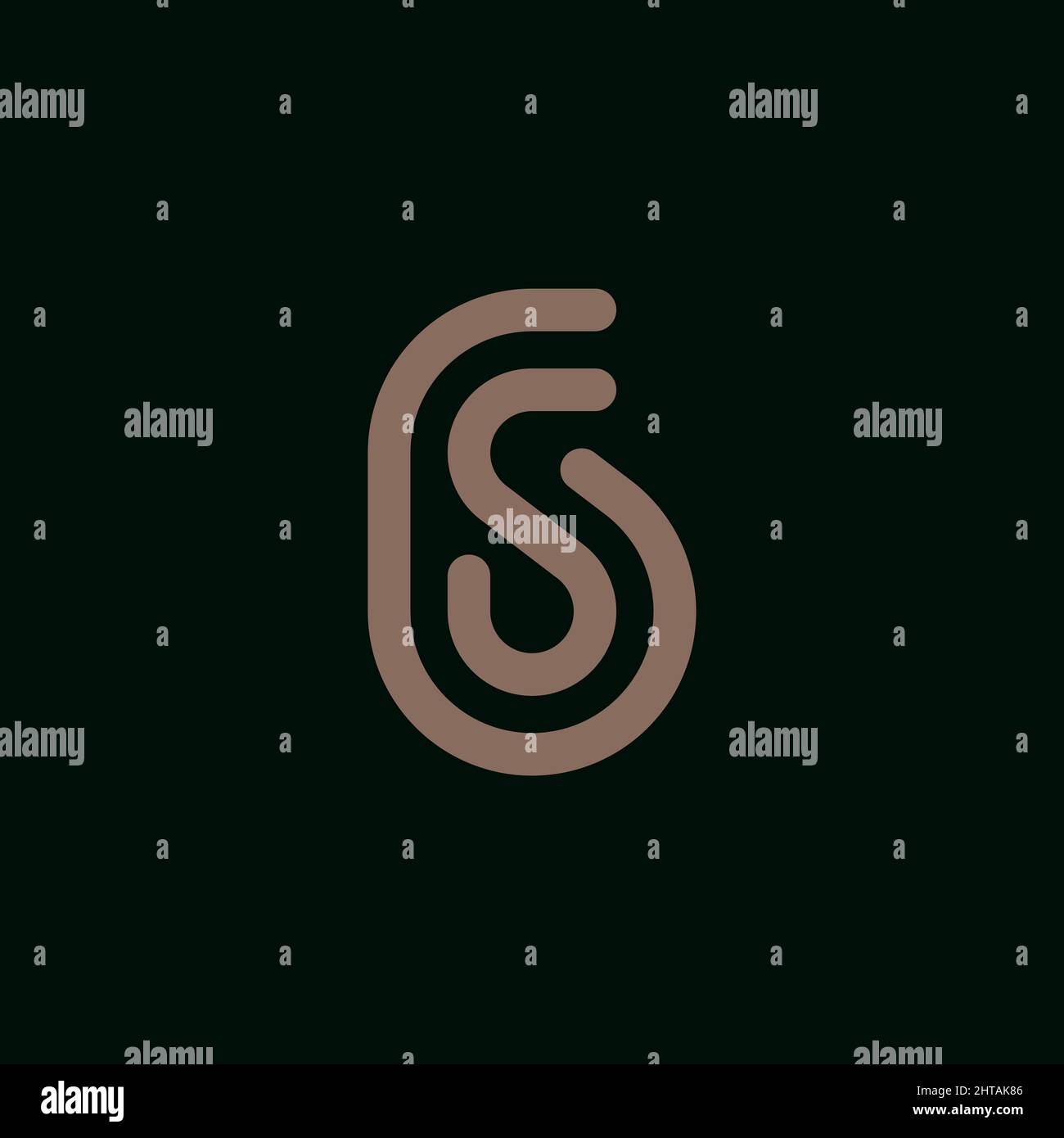 Modèle vectoriel d'inspiration pour le logo GS ou SG Illustration de Vecteur