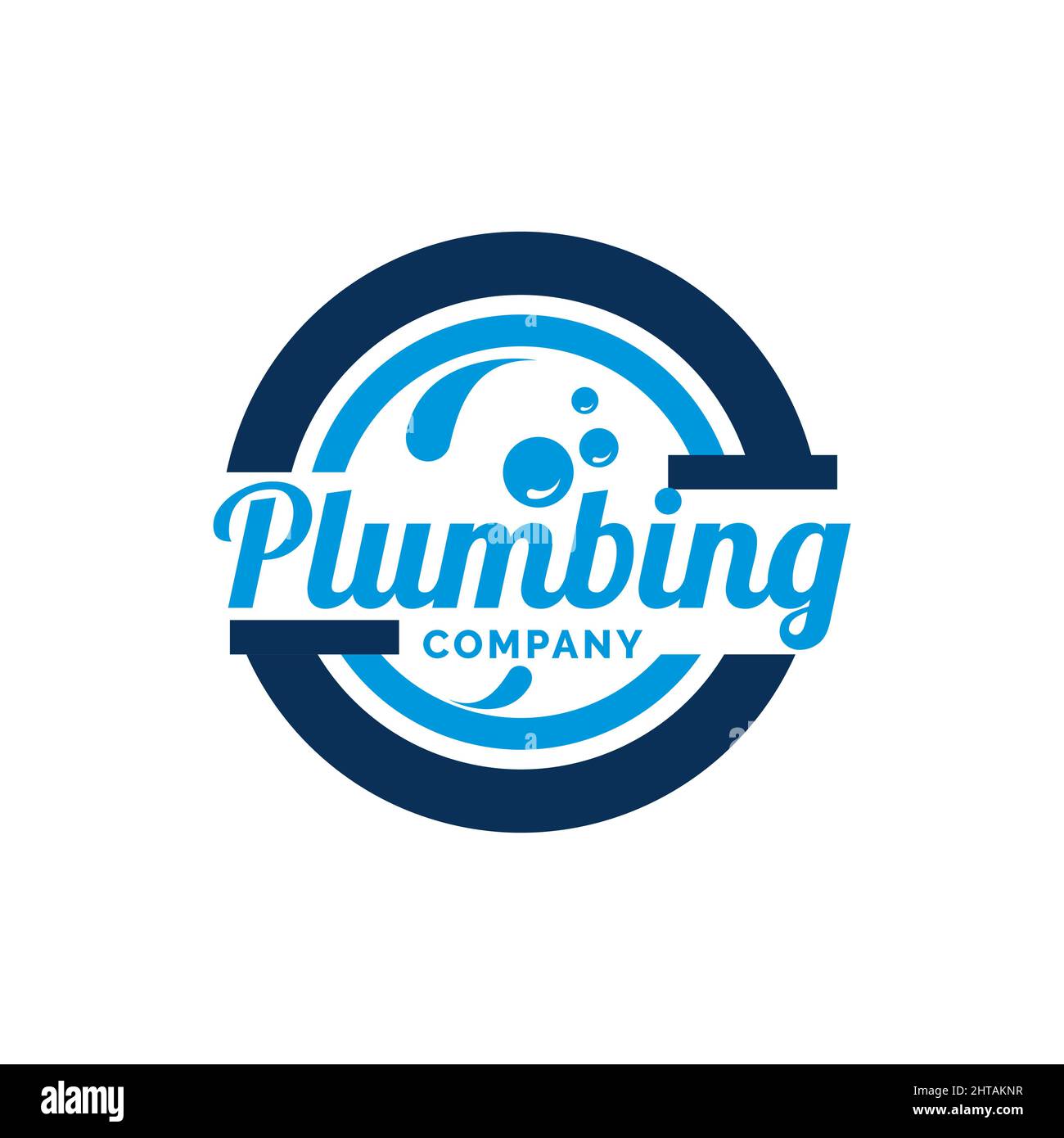 Modèle vectoriel d'inspiration pour la conception du logo de plomberie Illustration de Vecteur