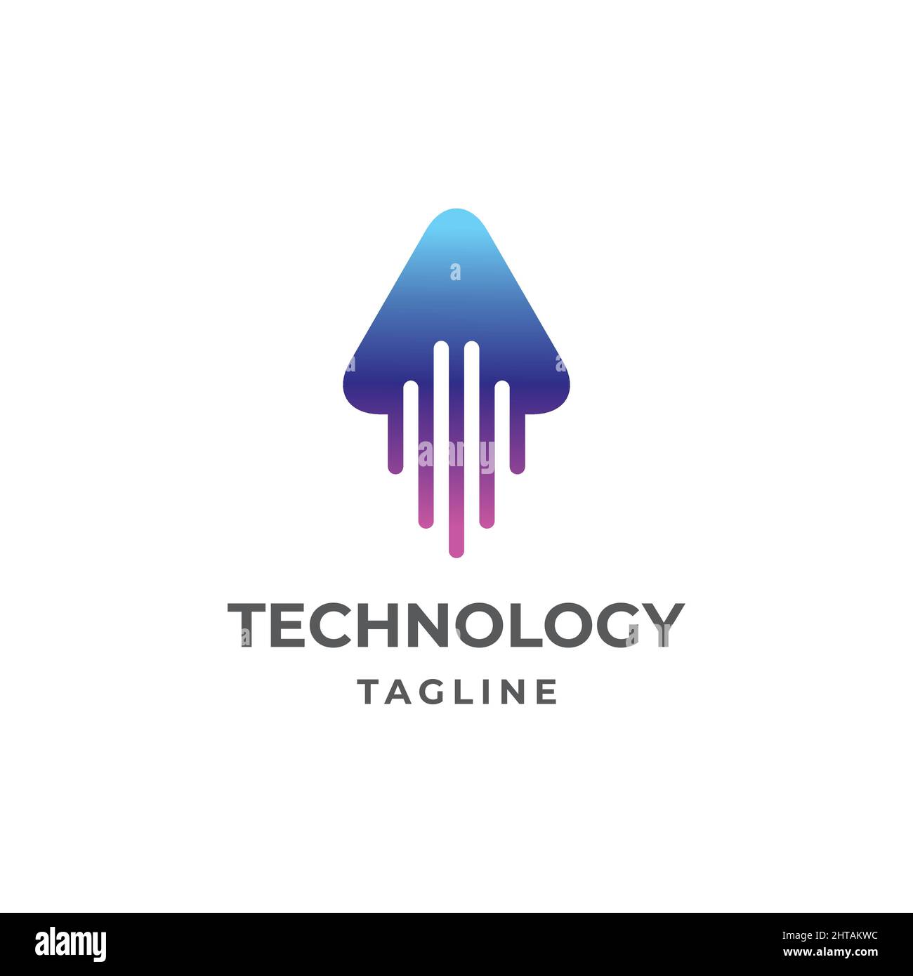 Modèle vectoriel d'inspiration de conception de logo technologique abstrait Illustration de Vecteur