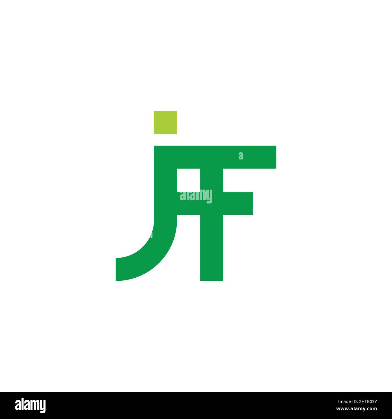 lettre jf japon bambou forme logo vecteur Illustration de Vecteur