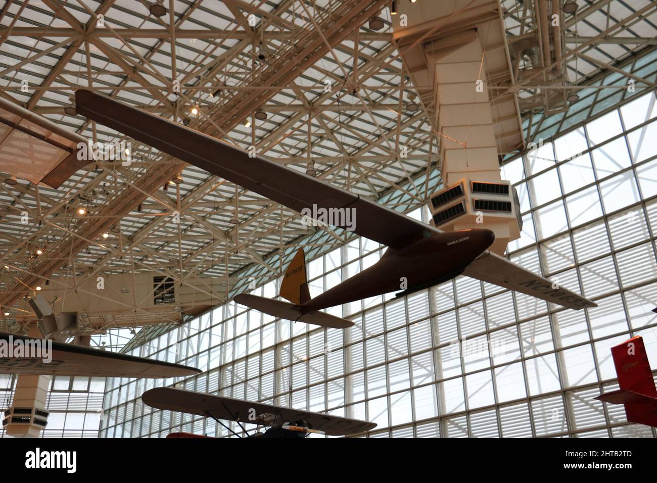 Vol en avion au musée de l'aviation de Seattle et promenade dans la rue. Banque D'Images Vol en avion au musée de l'aviation de Seattle et promenade dans la rue. Banque D'Images