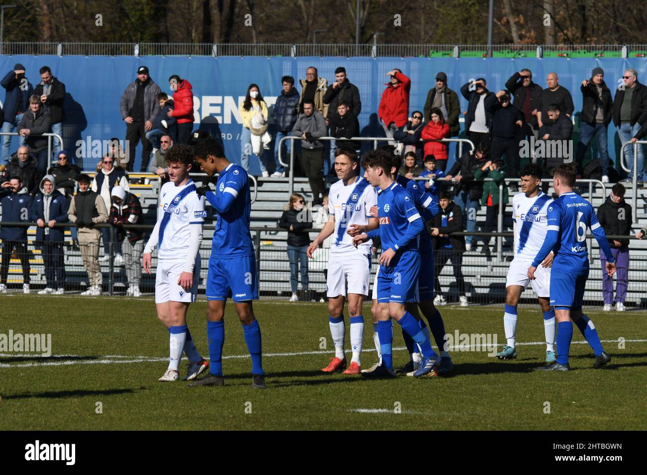 KSC U17 Gewinnt gegen Stuttgarter Kickers ligue de jeunes Banque D'Images