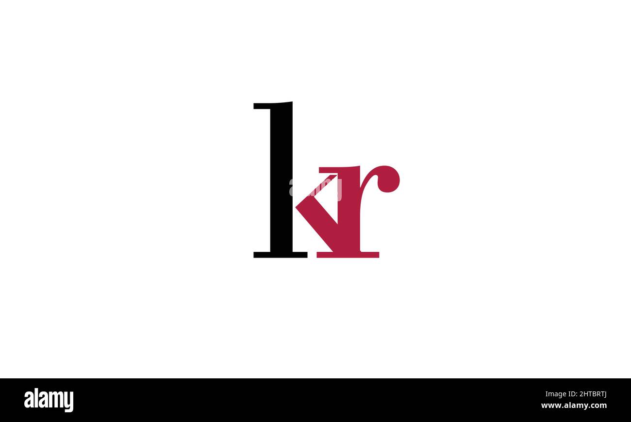 Lettres de l'alphabet initiales Monogram logo KR, RK, K et R. Illustration de Vecteur