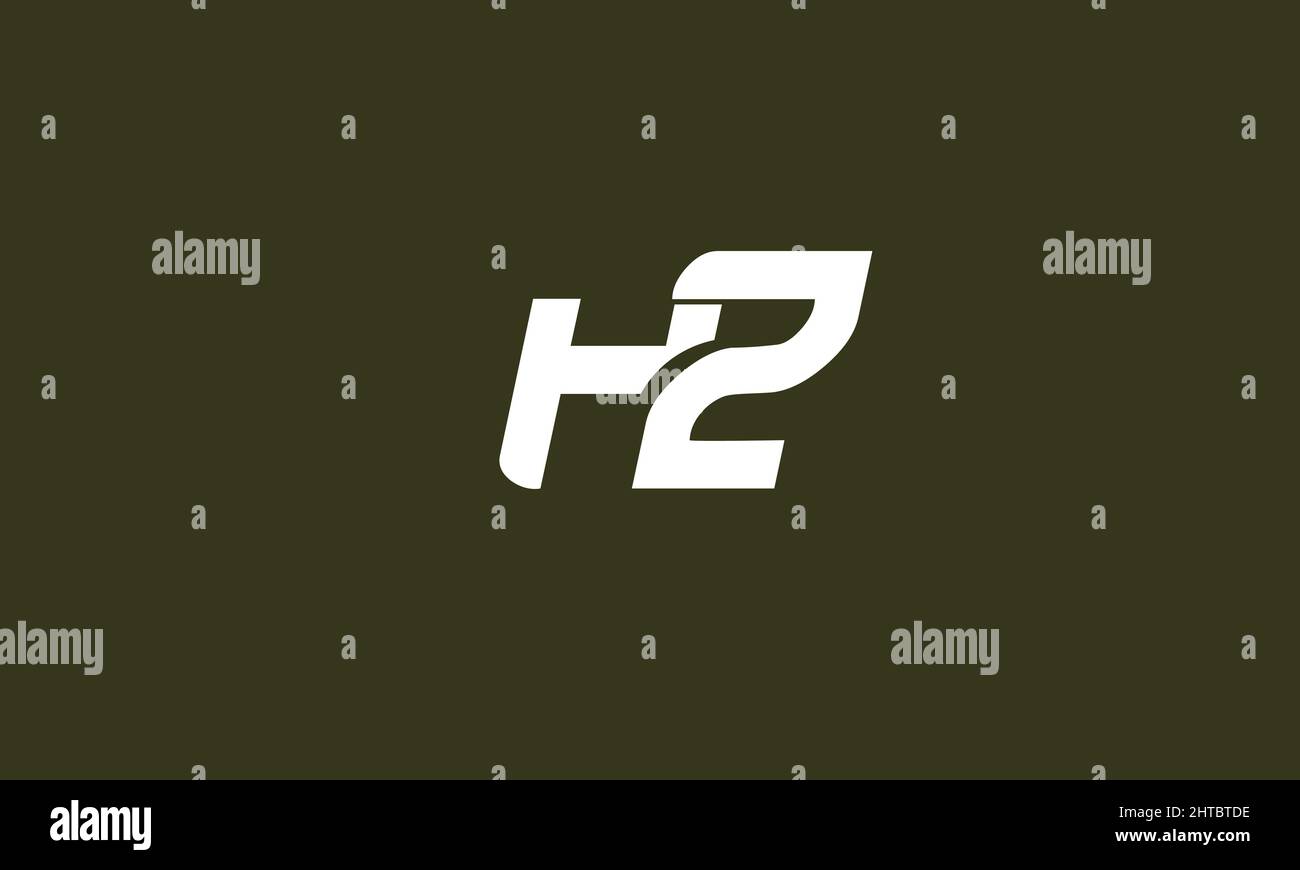Lettres de l'alphabet initiales Monogram logo HZ, ZH, H et Z. Illustration de Vecteur