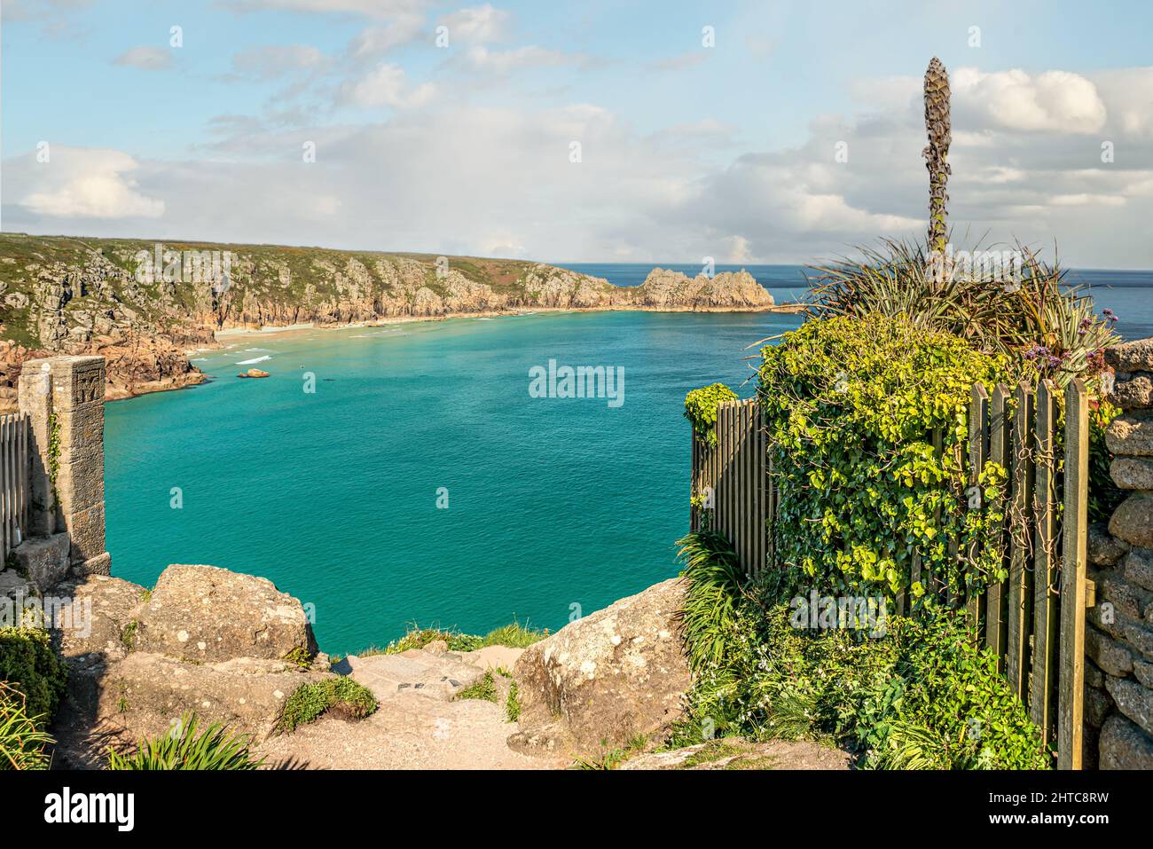 Garden of Minack Theatre à Porthcurno, Cornwall, Angleterre, Royaume-Uni Banque D'Images