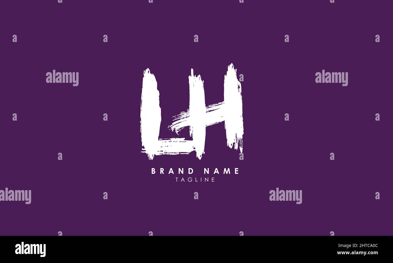 Lettres de l'alphabet initiales Monogram logo LH, HL, H et L. Illustration de Vecteur