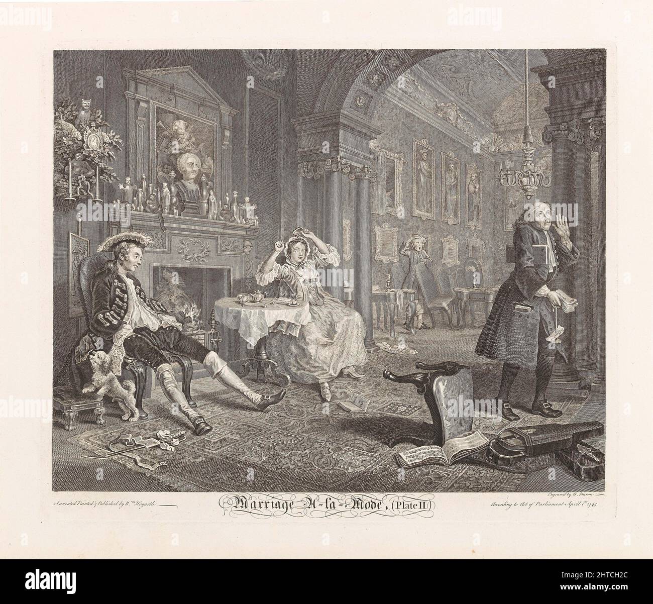 Mode mariage à la. Plaque II : T&#xea;te &#xe0; T&#xea;te, 1745. Collection privée. Banque D'Images