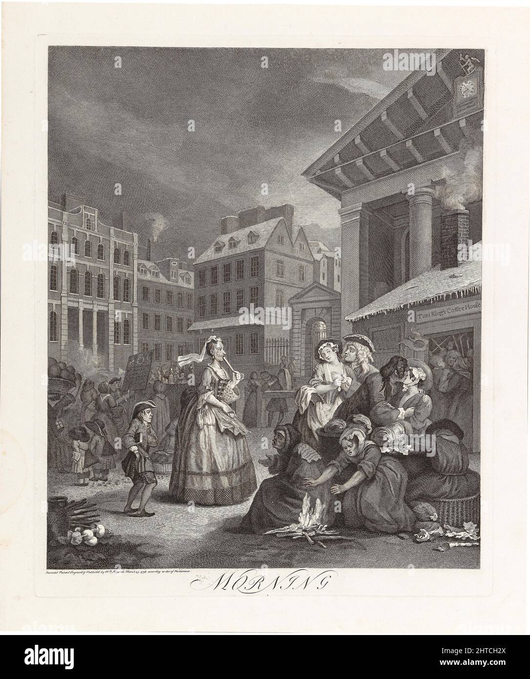Matin, de la série "les quatre fois du jour", 1738. Collection privée. Banque D'Images