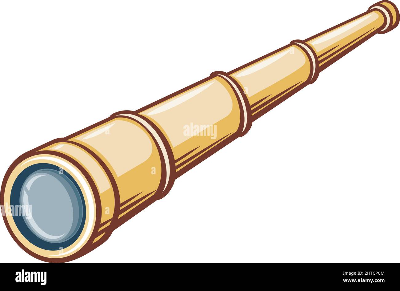 Spyglass (illustration d'un télescope) Illustration de Vecteur