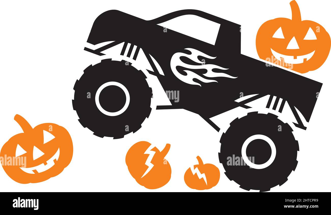Illustration du vecteur du camion Pumpkin Monster Illustration de Vecteur
