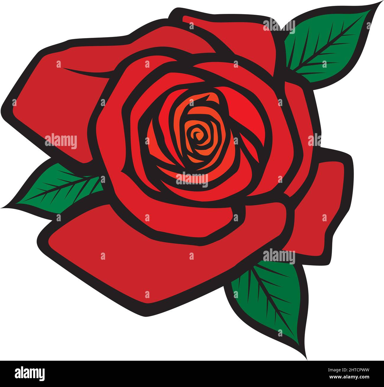 Red Rose vector illustration Illustration de Vecteur