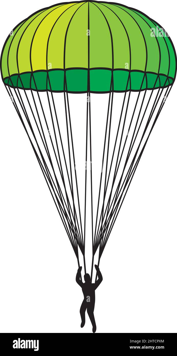 Illustration du vecteur de parachute Illustration de Vecteur