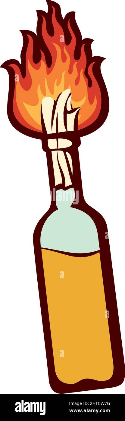 Illustration du vecteur cocktail Molotov Illustration de Vecteur