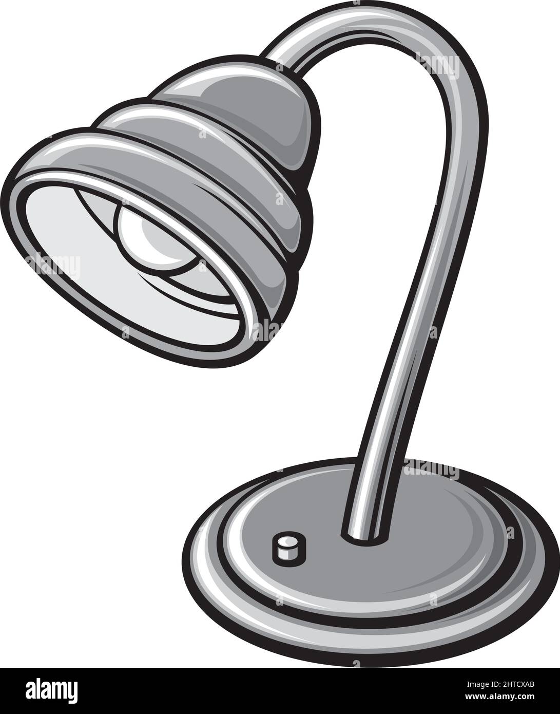 Illustration vectorielle de lampe de bureau argentée Illustration de Vecteur