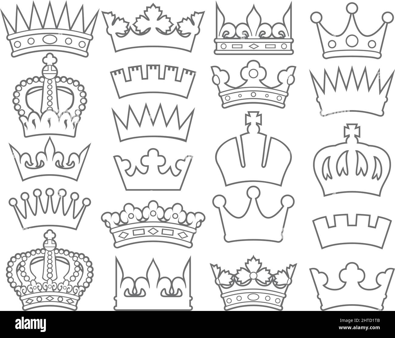 Illustration vectorielle de la collection Crown (jeu) Illustration de Vecteur