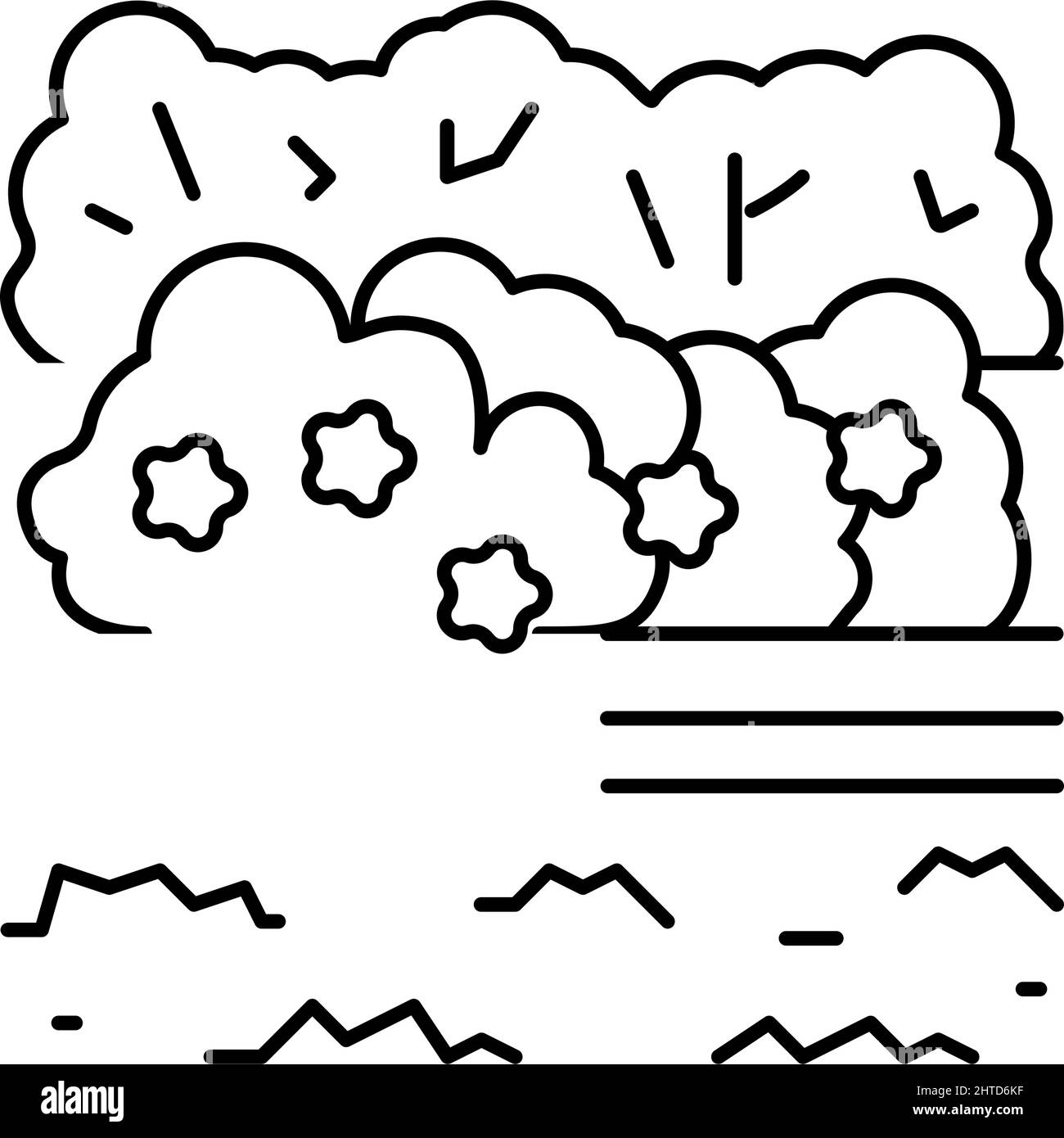 illustration vectorielle de l'icône de ligne d'installation en mode paysage Illustration de Vecteur