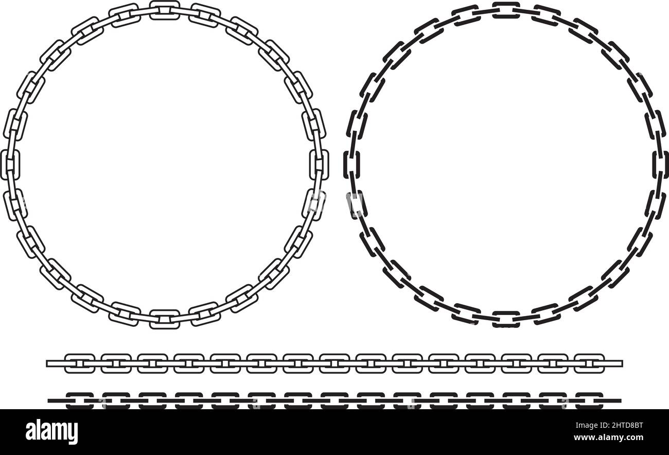 Illustration vectorielle du châssis de chaîne (rond) Illustration de Vecteur