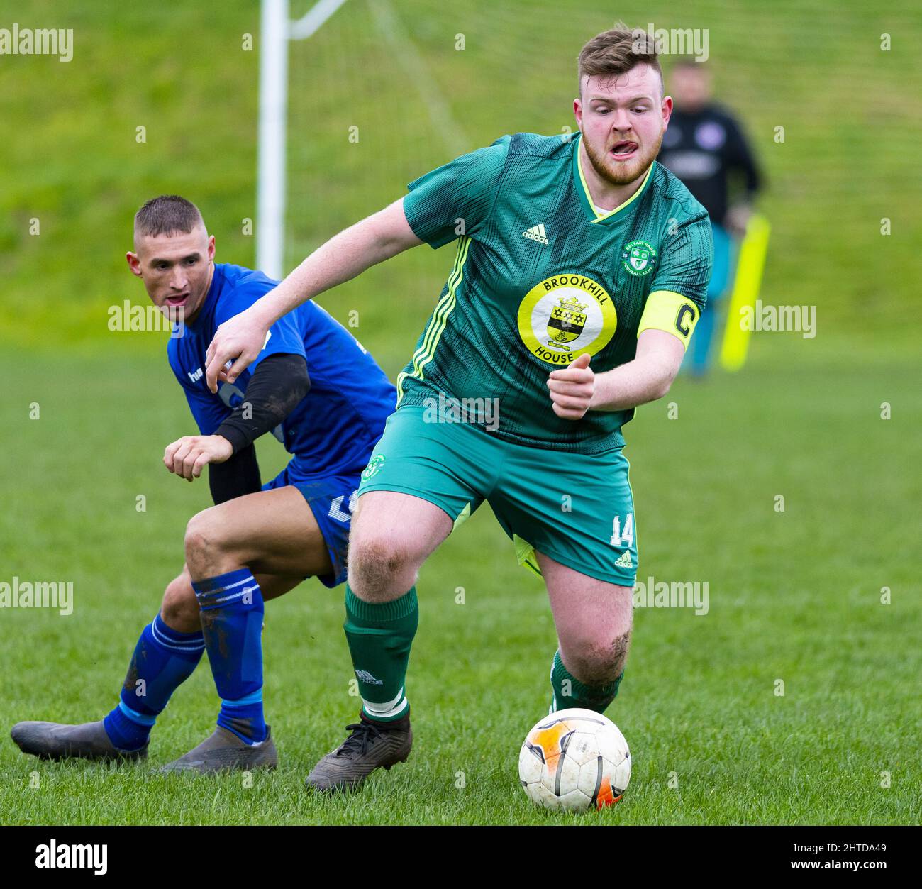 Berlin Swifts vs Belfast Harps, Advantage Park, Belfast. Samedi 26th février 2022. Belfast et la coupe Nelson de la Ligue de football du District. Banque D'Images